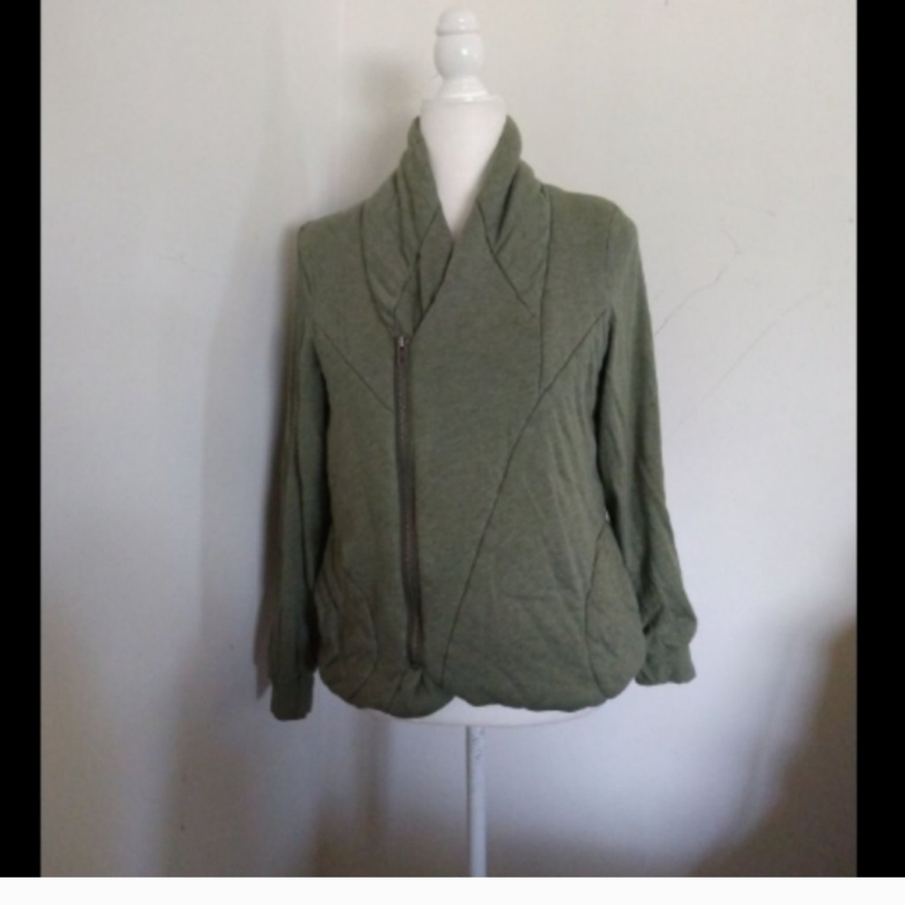 Saturday Sunday Anthropologie Quilted Homestead Comfy Zip Jacket Sz m